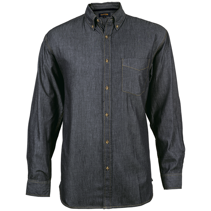 Mens Barron Long Sleeve Denver Denim Shirt